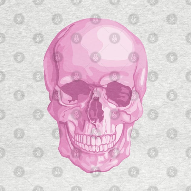 Artsy  Pink Skull by Slightly Unhinged